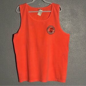 NWT Comfort Colors Turks & Caicos Orange Graphic Tank Top T Shirt Women’s Size L